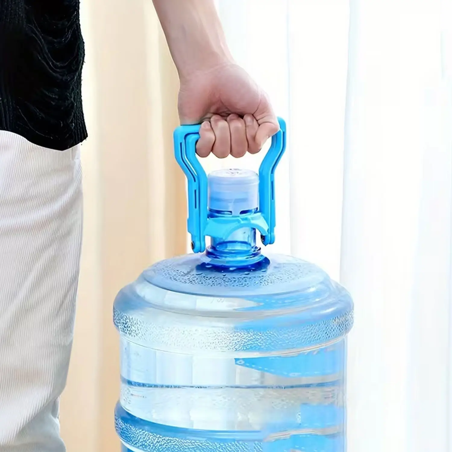 2 pieces of bucket-shaped water buckets with carrying rings, large capacity water handle, mineral spring pure water, adjustable height, suitable for household use, thickened design, easy to handle, Removable Bucket, Home Supplies, Bucket Set
