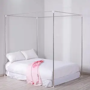 Bed Frames - Post, Queen, Full Size, Stainless Netting, Four Corner Bed Brackets