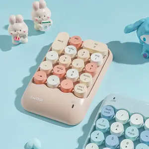Mofii Wireless Numeric Keypad, USB Connection, Milk Tea Color, Compact & Portable, Ideal for Office & Financial Input, Universal for Desktop & Laptop (Battery Not Included), Numeric Keyboard