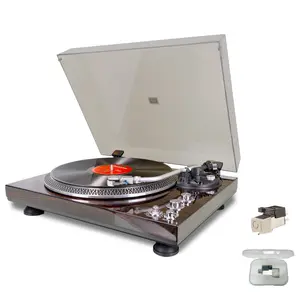 Record Player,1 pieces AT3600L Record Needle Replacement, Vintage Turntable for Vinyl Records, Belt-Driven Turntable,Pre Ampufier,33 or 45 RPM,RCA Line LP Vinyl Players for Sound,Aluminium Platter,Walnut,Halloween and Thanksgiving Christmas gifts！