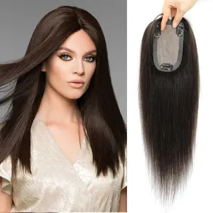 Vasilia Human Hair Toppers for Women 14 Inch Hair Toppers for Women with Thinning Hair 120% Density Clip in Remy Hair Pieces for Wide parting&high hairline&Partial hair loss&Cover gray hair &cover Thinning Mother's Day 2026 New Year gifts