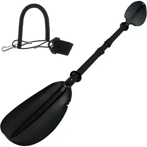 Adjustable Kayak Paddle Alloy Shaft Oar with Paddle Leash for Boating Canoeing, Suitable for Adults Men Women Ideal for Outdoor Fishing Lake River Travel