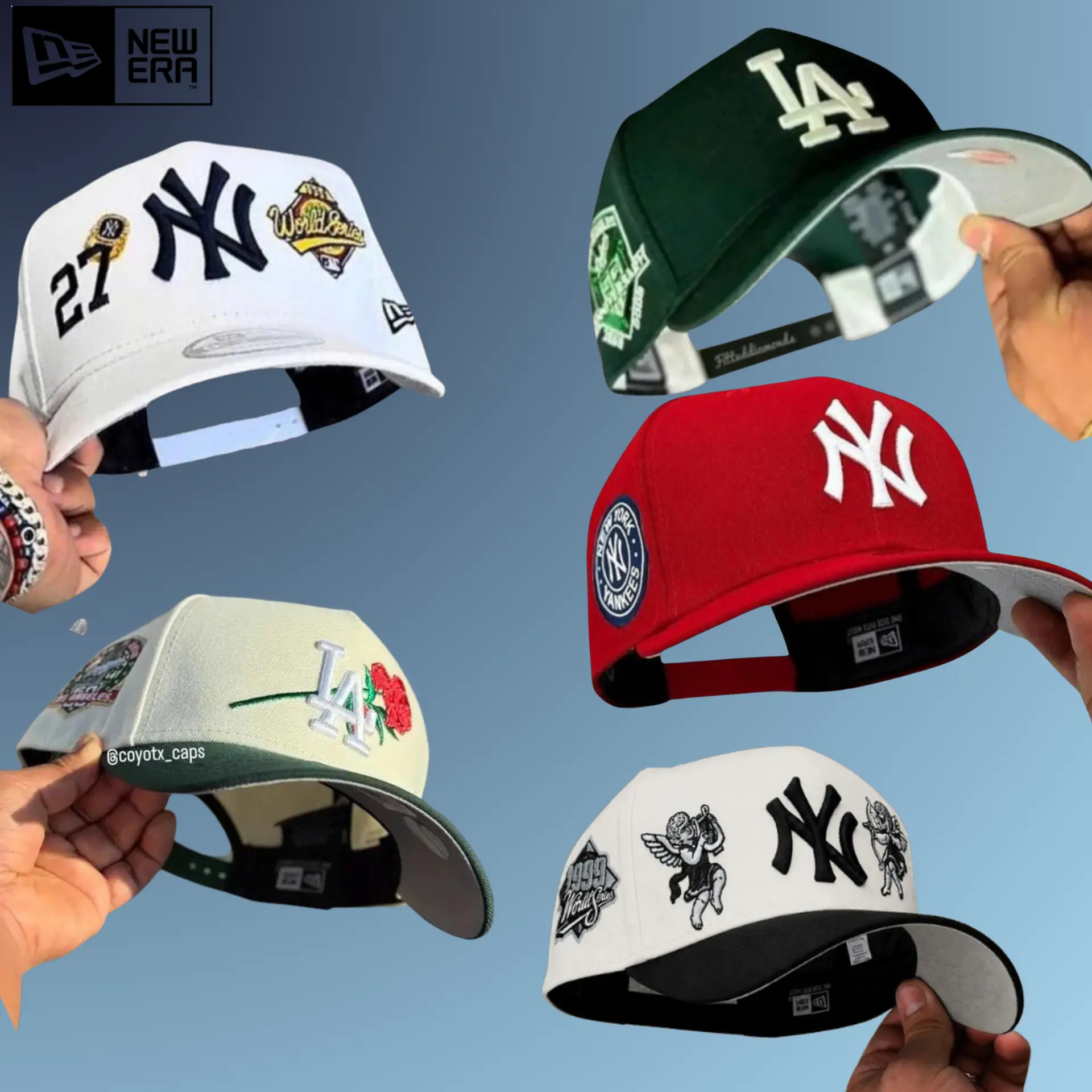 New Era MLB Dodgers Yankees Snapback Baseball Cap – Premium Adjustable 9FORTY 59FIFTY Hat for Men Women, Embroidered Logo, Classic Sports Streetwear, Urban Fashion, Everyday Casual Collection USA 2026