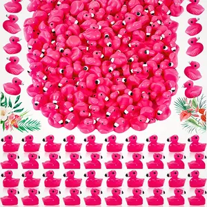 Mini Resin Flamingo Figurine, Safe Reliable Resin Material, Cartoon Flamingo Small Statue, Garden Toy House Aquarium Decoration DIY Crafts, Garden Accessories