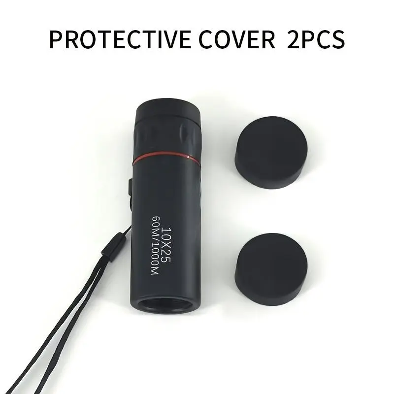 Outdoor Monocular Telescope - 10x25 High-Power Compact Lightweight Rubber-Grip Fixed-Focus Scope, 60M/1000M Durable Ergonomic Single-Eye Hunting Gear, Portable Travel Telescope for Hunting, Hiking, Bird Watching, Easy Storage, Fishing Accessory