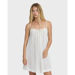 BILLABONG Women's Beach Song Solid Mini Drs, Chest Pocket Dress, Beach Everyday Casual