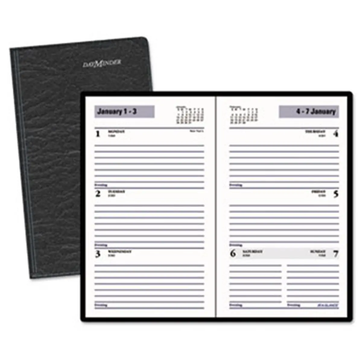 212 MAIN At-A-Glance Weekly Pocket Planner Calendar, Portable Office Stationery Supplies, Monthly Budget Organizer, Notebook with Vinyl Cover & Julian Dates