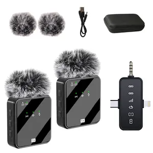 PQRQP 2-Pack Wireless Lavalier Mics - 328FT Super Long Range | 18H Non-Stop Battery! Works for iPhone/Android/Camera | Perfect for TikTok Vlogs, Interviews, & Content Recording