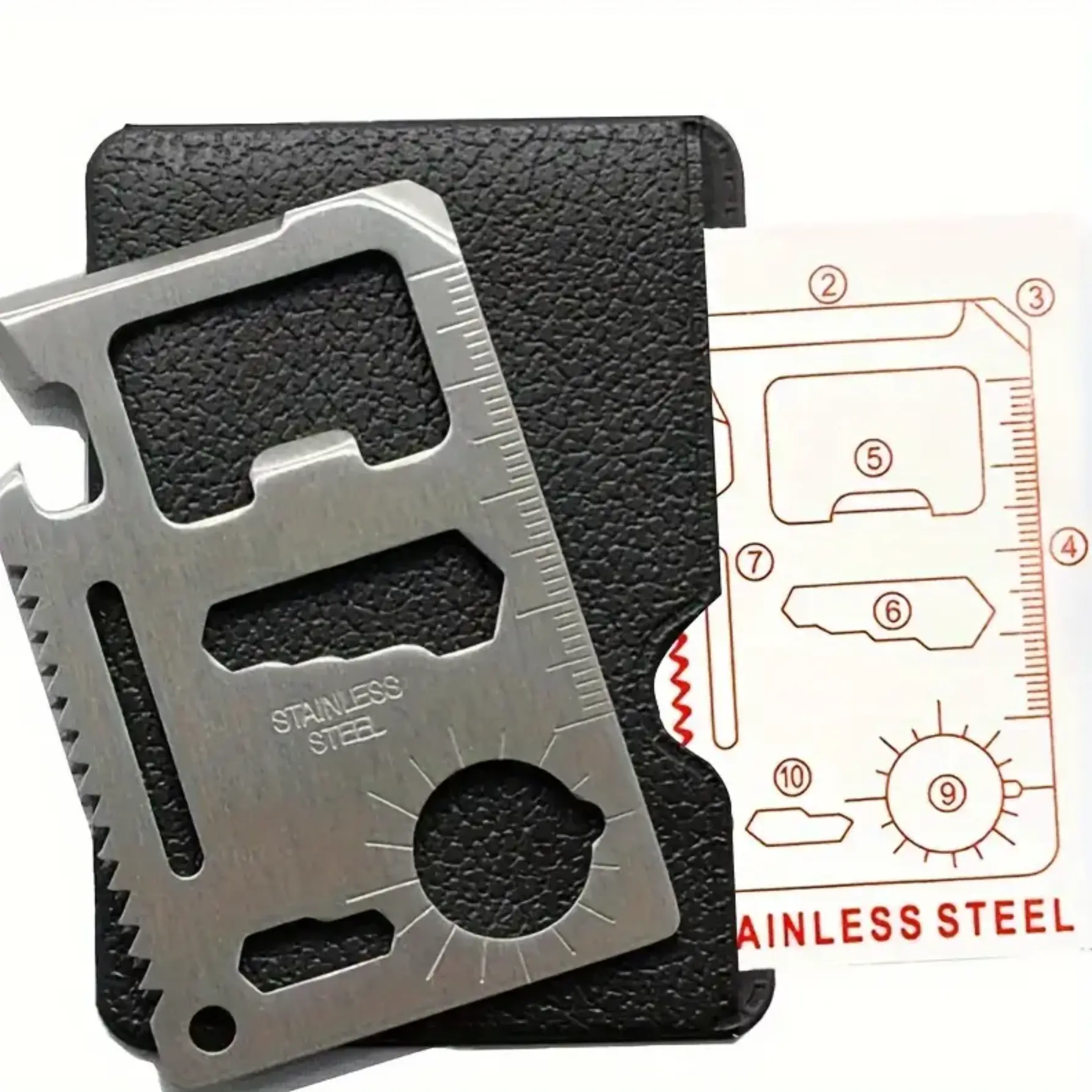 Credit Card multitool for wallet tool and utensil