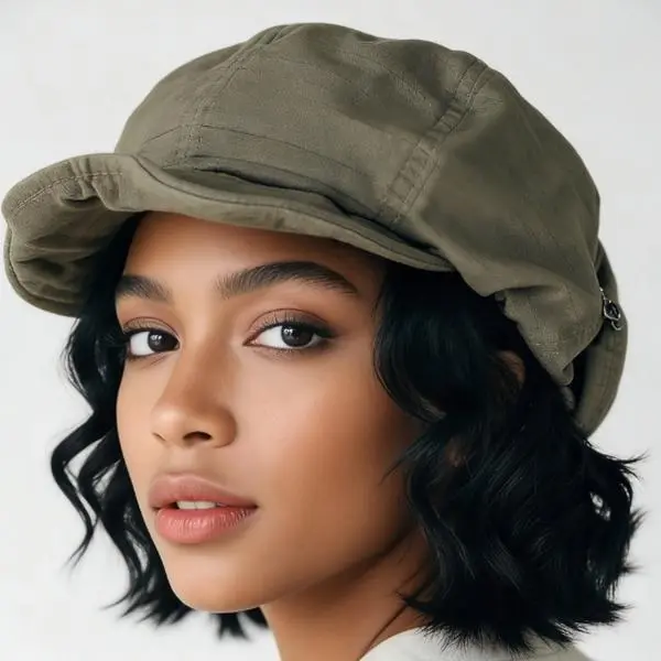 BIGWIG Women's Retro Artistic Cotton Beret - Soft, Plain, Large, Slouchy, Breathable, Adjustable 3D Shape Hat - Japanese Painter Newsboy Style for Spring, Autumn - Quality Caps, Hats For Women, Casual, Commute, Female, Lightweight, Stretch