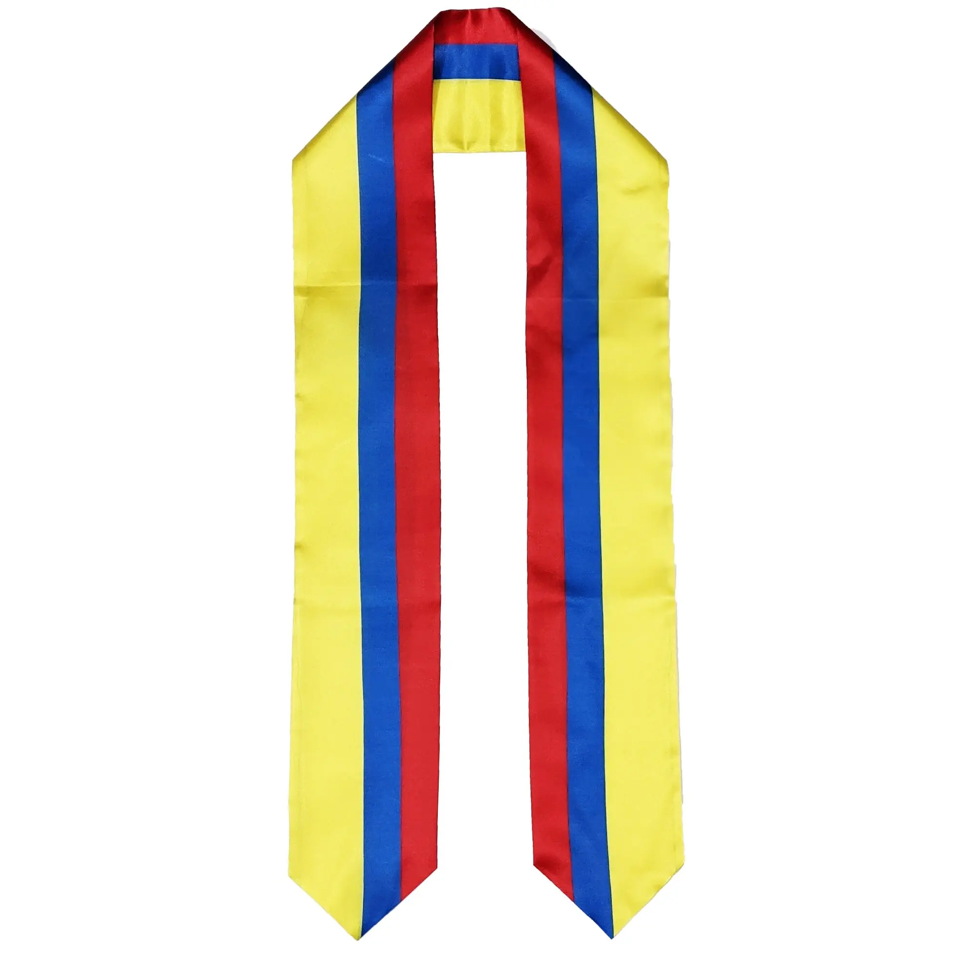 Colombia Flag Graduation Stole, Sash, Colombian, Scarf, Gift, Students, High Quality, High School, College, Scarves, Adults, Men and Women, Satin