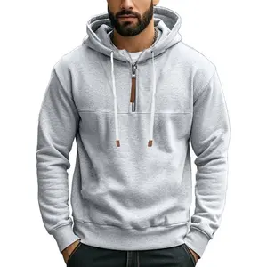 TRFIC Men’s Fashion Hoodies Pullover Casual Sweatshirt Drawstring Quarter Zip Hoodie Long Sleeve Classic Hoodies