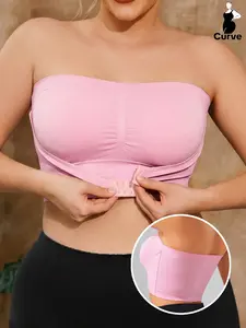 Seamless Strapless Backless Women's Bralette, Adjustable Front Buckle Bra, Anti-Slip, Various Colors, No Padding, Beautiful Back Design, Sleep&Daily & Casual Wear, Ladies Underwear for All Seasons