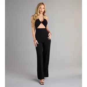 Sleek And Sultry Halter Jumpsuit