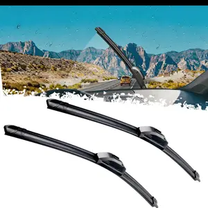 DIBMS 28''+14'' Premium All-Season Auto Windshield Natural Rubber J-Hook Wiper Blades(Pack of 2)