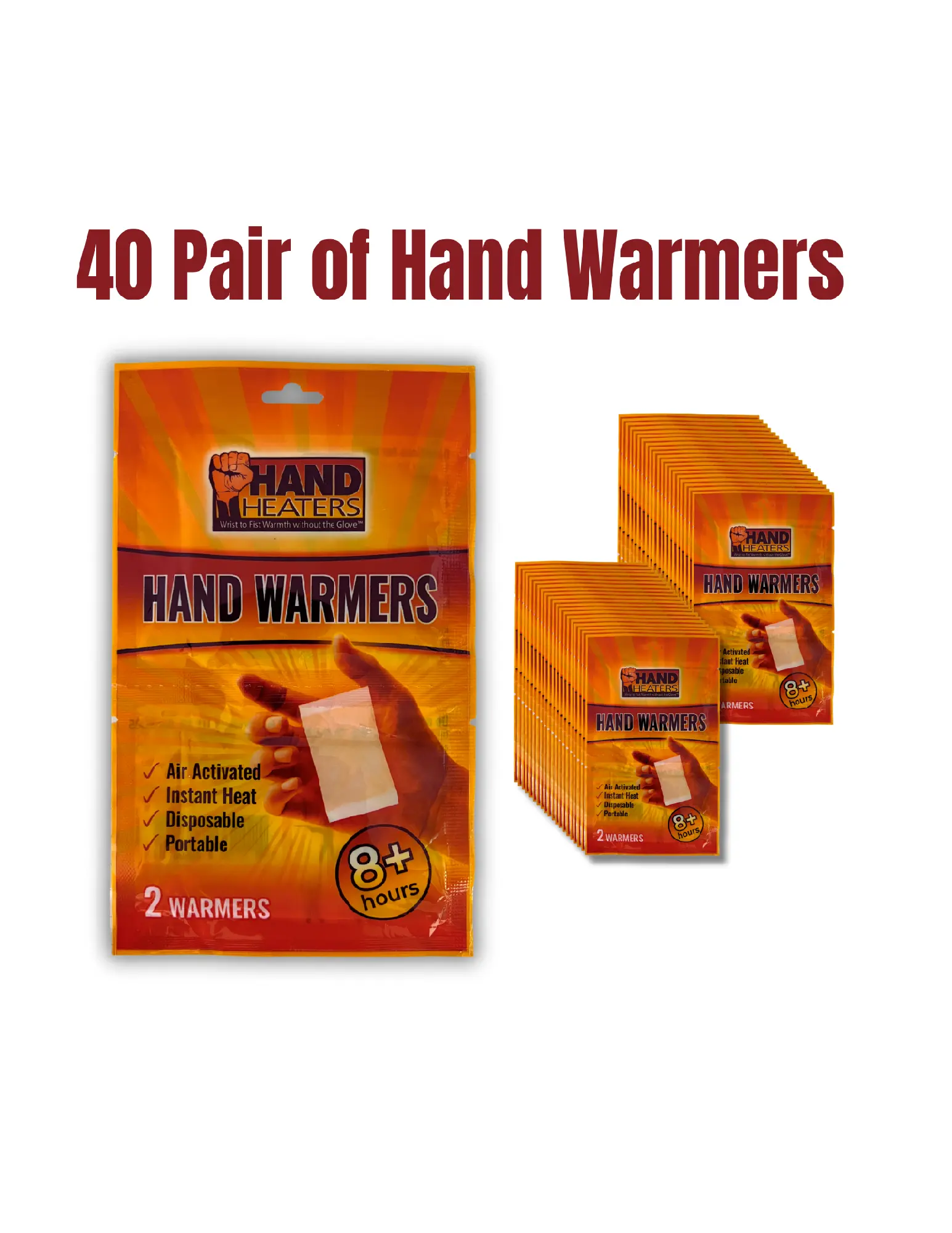 40 Pair of Hand Heaters Hand Warmer Packets 40 Pair of Hand Heaters Hand Warmer Packets