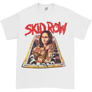 Skid Row Band Tee Skid Row Mona Lisa 1989 White T-Shirt One Side