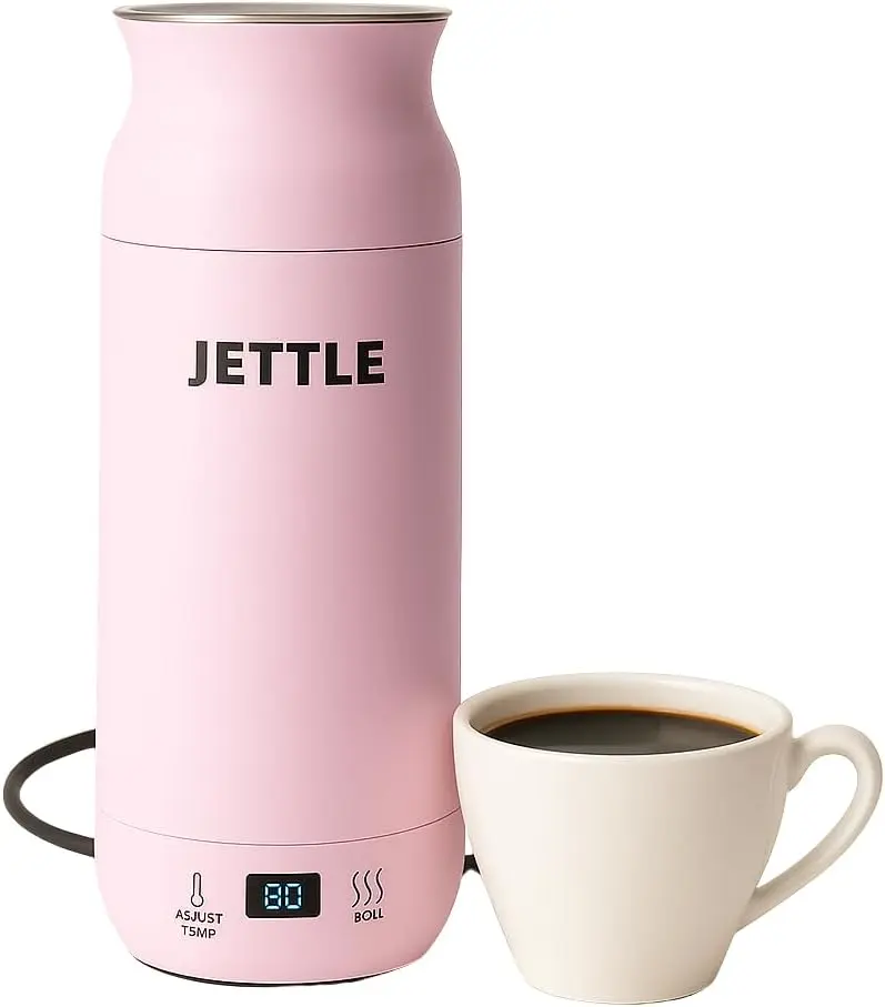 Jettle Travel Electric Kettle 450ml – Portable Hotel Kettle with 12 Temperature Presets, LED Display & Auto Shut-Off