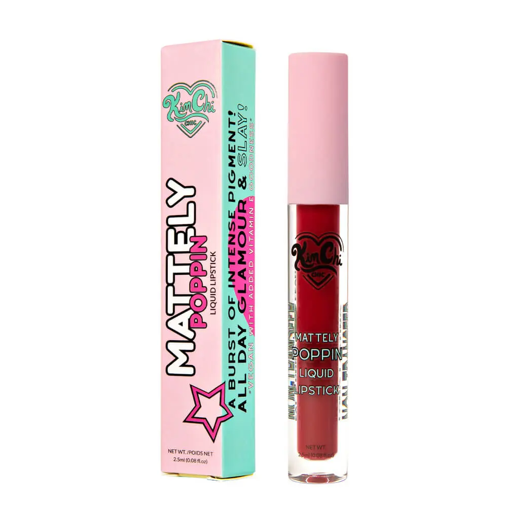 KimChi Chic Beauty Mattely Poppin Liquid Lipstick - Longwear Makeup Gloss Lipgloss