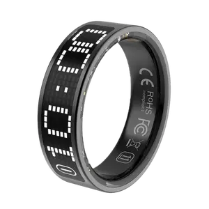 R7 Smart Ring Wearables for Men & Women, Fitness & Sleep Tracker with Heart Rate, Blood Oxygen (SpO2), Activity/Step Tracking, Remote Camera Control, IP68 Waterproof, Magnetic Charging Case Included