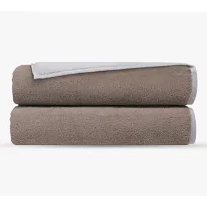 Depera Home Double Face 2 pcs Turkish Bath Towels Set