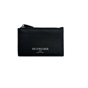 Pre-owned Balenciaga leather Small Leather Goods Black Card Holder A25122217