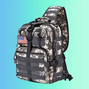 Springtok Multi-functional Big Sling Bag,Molle System,Outdoor Camouflage Large Breast Bag,Weekend Forest Bags Forest Bags,Fall Freshness,Crossbody Sling Travel Backpack for Men,Desk Bags,Airline Seat Bag,Biker Purse