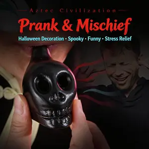 Aztec Death Whistle, Skull Design, Human Voice Scream Whistle, Outdoor Scream Whistle, Halloween Easter Scream Whistle