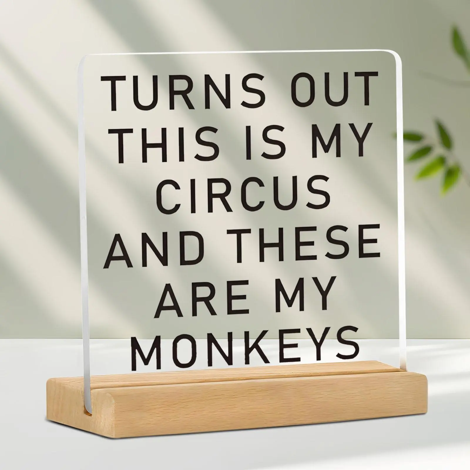 Acrylic Desktop Sign, Modern Letter Pattern Desktop Ornament, Desk Decorative Sign for Home Office, Novelty Desk Decor, Funny Office Gift for Colleague, Manager, Acrylic Signage Plaque