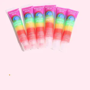 Rainbow Jelly Lip Balm, Lip Gloss 2pack by Romantic Bear, Shiny Lip Tint Makeup