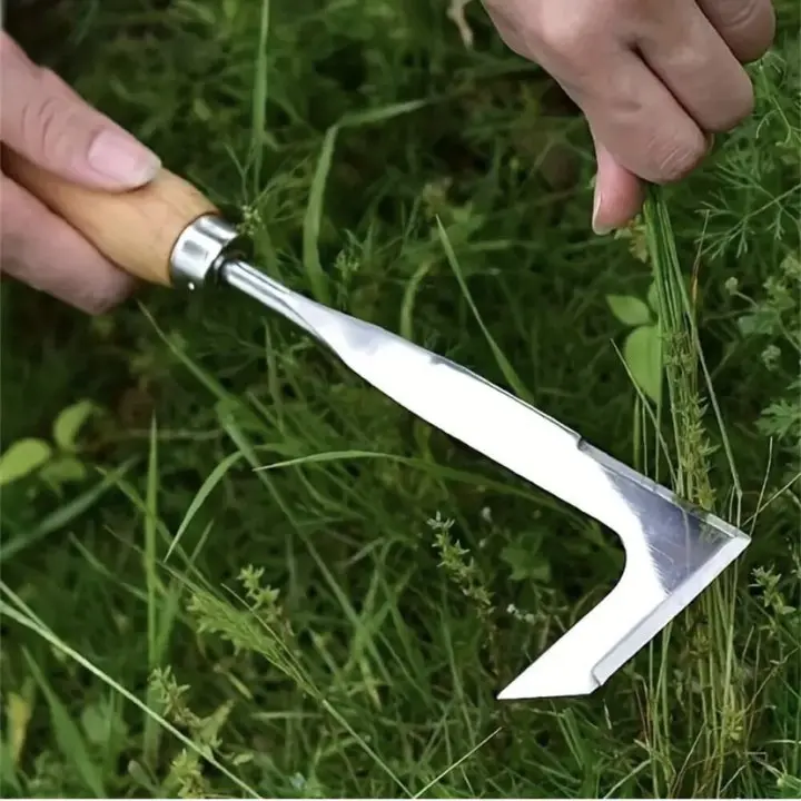 Garden Crack Weeder Tool L Shape Weeder Tool, Stainless Steel Crevice Crack Weeder, Portable Crevice Weeding Tool for Outdoor Weed Clearing on Walkways