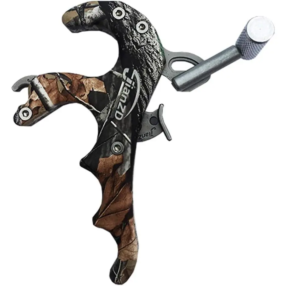 JianZD Archery Aid - Gear-Equipped Thumb Release, 3-Finger & 4-Finger Grip Aluminum Alloy Trigger, 11cm Compact Durable Precision Assistant for Compound Bow, Sturdy, Accurate, Precision Archery, Release Aids, Bow Release Aid