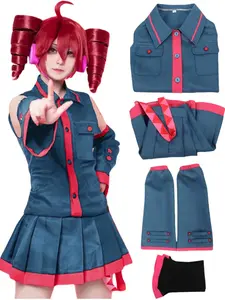 Vocaloid 04 Cosplay Costume, Kasane Teto Mesmerize Cosplay Costume Sailor Dress Hatsune JK Uniform Womenswear Clothes Accessories for Halloween