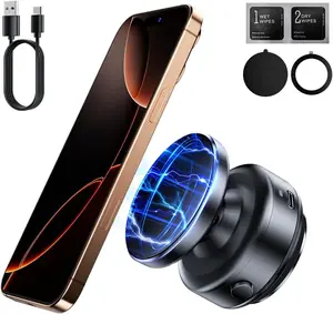 Xcimnw 2025 Car Electric Suction Cup Vacuum Magnetic Phone Holder - 360° Rotating Strong Suction Cup for Car Dashboard, Kitchen, Mirror | Heavy Duty Mount iPhone 17/Samsung S24 All Phones