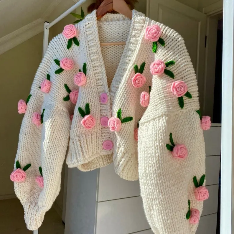 pink rose sweater - TikTok Shop
