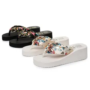 Women'S Platform Sandals Slides Espadrilles Sandals Flatform Slippers Casual Platform Slides for Women Footbed Open Toe Wedges Sandals