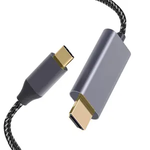 4K USB C to HDMI  10ft [Braided, High Speed] - Mirror  15 Pro/MacBook to TV for Movies, Work, Zoom - Compatible with MacBook Pro/iPad Pro/Galaxy S23/