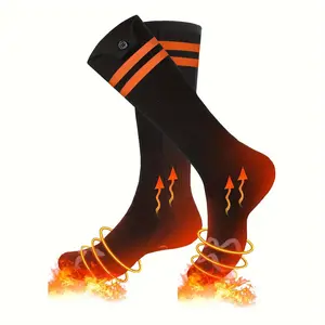 Rechargeable Heating Socks, 1 Pair 3 Heating Settings Washable Foot Warmer, Winter Warm Socks for Camping, Skiing, Hunting and Hiking