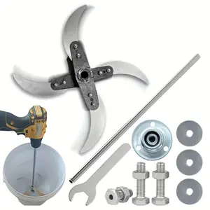 Multi-functional grass cutting blade set - Compatible with electric drills/angle grinders - Stainless steel rust-proof blades - Suitable for hay/vegetables/feed - Essential for farms/home gardening