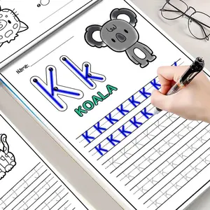 64 Page Alphabet Practice Book for Kids, Tracing Preschool Books, Cute Cartoon Design, Back-To-School Supplies, Easter & Christmas Gift, Durable Paper Pages, Learning Materials, Learning Tool, Teaching Supplies