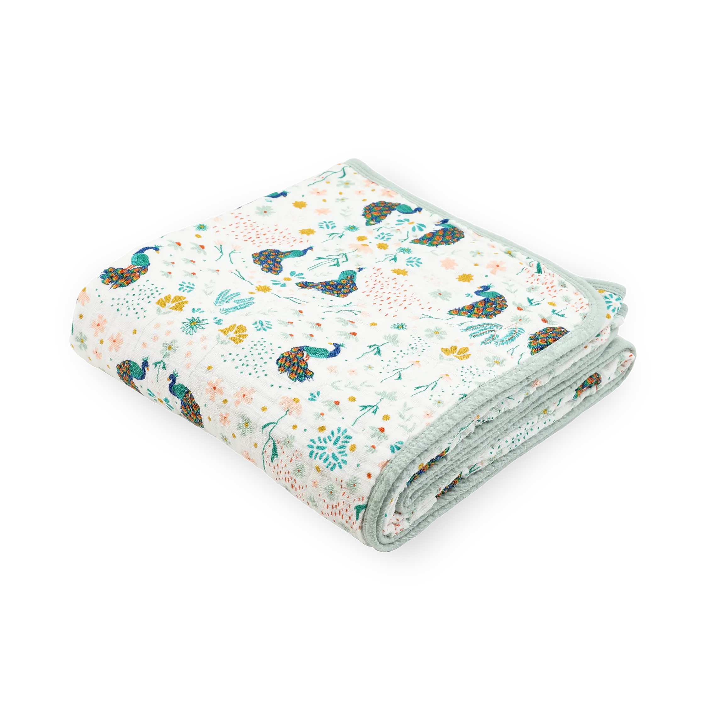 Original Cotton Muslin Quilt - Peacock