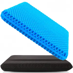 Gel Seat Cushion for Long Sitting (Thick & Extra Large), Gel Cushion for Wheelchair Soft, Chair Cushion, Car Seat Cushion Breathable, for Office Chair for Hip Pain-With a cloth cover