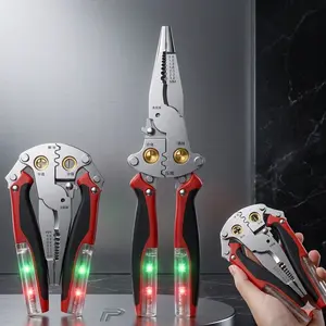 Upgraded 10" Heavy Duty 16-in-1 Wire Stripper with Non-Contact Voltage Tester, Professional Electrical Pliers including Dual Detachable Test Pens, High Leverage Cable Cutter & Crimper, All-in-One Safe Electrical Repair Tool