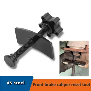 Front wheel disc brake caliper repositioning tool, brake pad repositioning and adjustment tool, specially designed for replacing automotive brake pads.