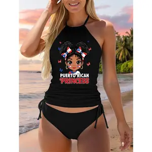 Puerto Rican Princess Puerto Rico Hispanic Heritage Two Piece Swimsuit