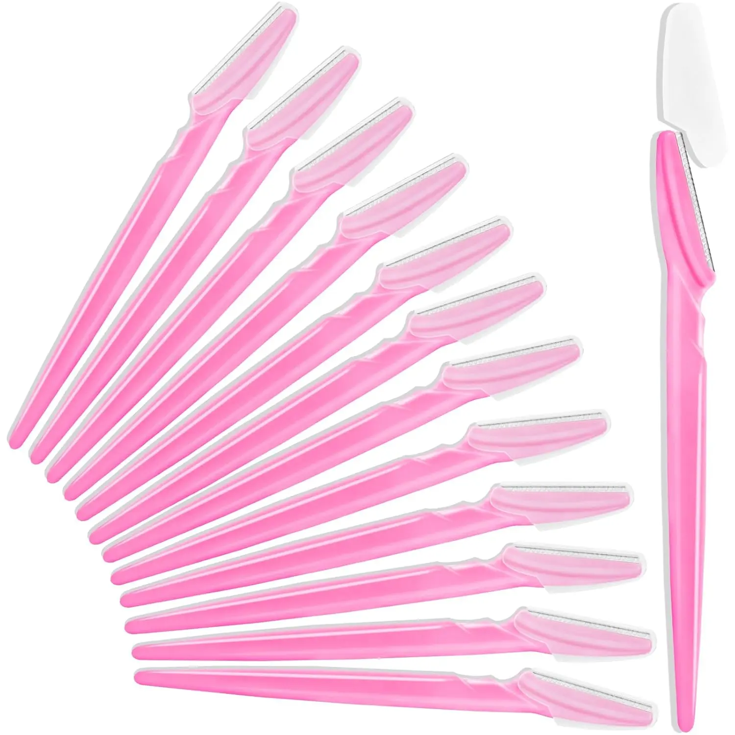 Halloween Fall Gift 12 Pcs Eyebrow Razors, Face Razors Multipurpose, Exfoliating Dermaplaning Tools, Eyebrow Trimmers Shaver with Protective Cover, Facial Hair Removal for Women Men Body Use