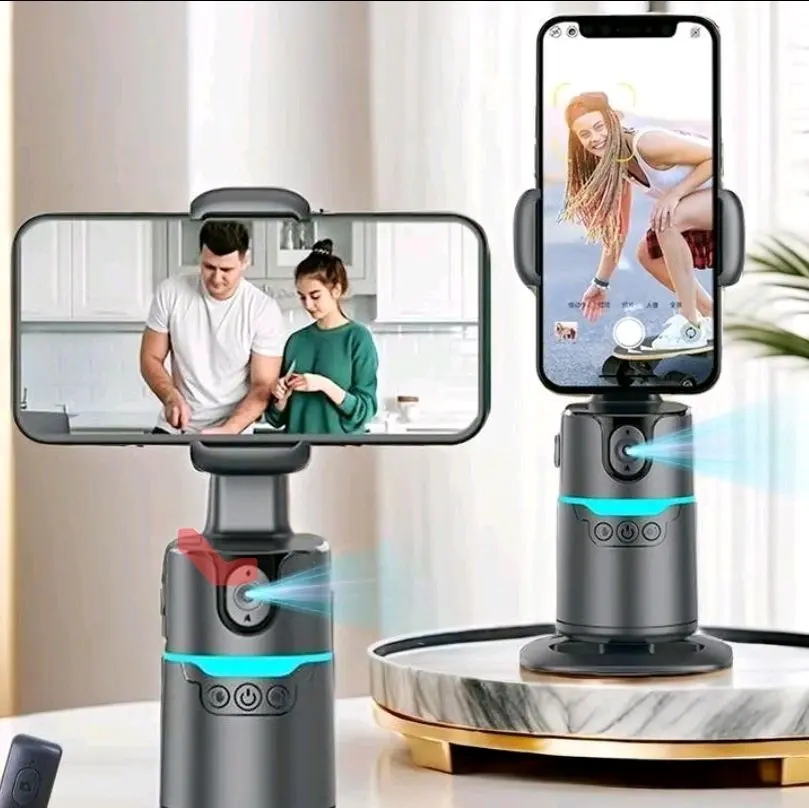 360 Smart Shooting Camera with Rechargeable Stabilizer, Wireless Remote, and 360-Degree Rotatable Selfie Stick for Video Recording