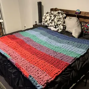 Chunky Yarn Knit Blanket, Knitwear