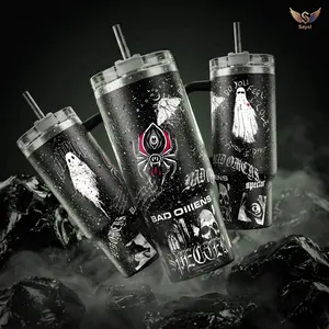 Do You Feel Love? BAD OMENS Specter Ghost Spider METALCORE Band Graphic Sayal 40 oz Vacuum Cup Straw Keeps Drinks Hot Cold 12H+ For Alt Lovers & Dark Aesthetic Vibes Gothic Style Splash-Proof 18/8 Stainless Steel Comfort Handle Mug For Fans