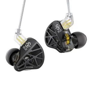 CCZ Nocturne MC04 Wired Music Earbuds HiFi IEMs with Detachable Audio Cable Black No Mic Electronic Headphones
